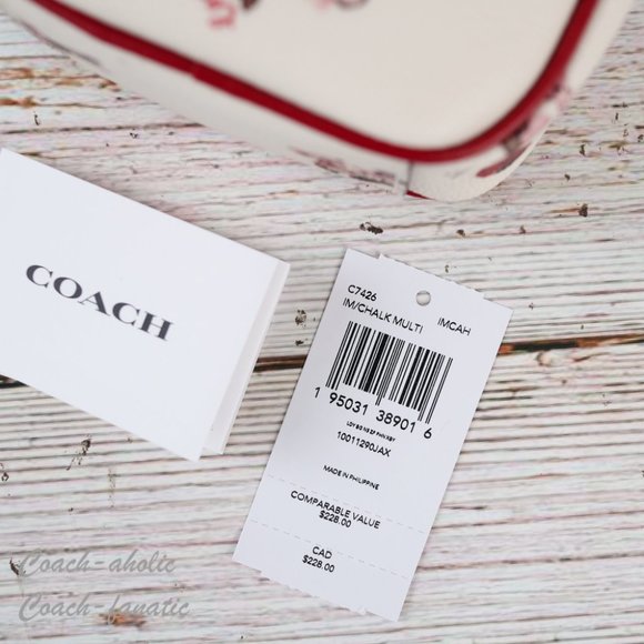 NWT Coach North South Zip Phone Crossbody With Ladybug Floral Print - Picture 12 of 12